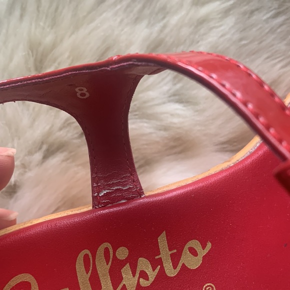 Callisto of California red and gold shoes - Picture 5 of 9